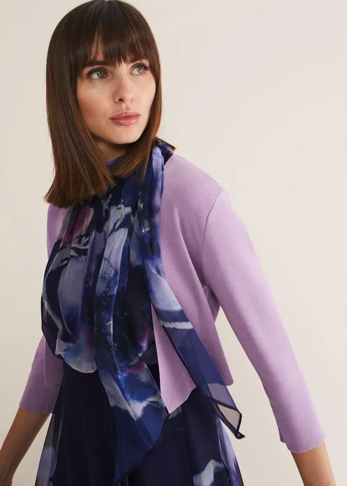 Phase Eight Salma Lightweight Knitted Jacket Crocus Women Knitwear