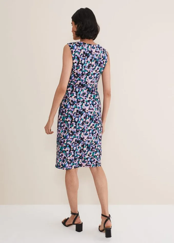 Phase Eight Sasha Side Tie Jersey Dress Multicoloured Women Dresses