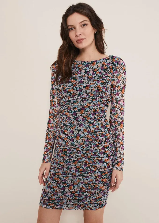 Phase Eight Serena Jersey Floral Midi Dress Multicoloured Women Dresses