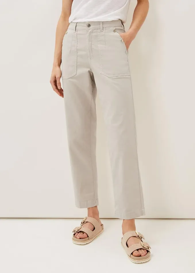 Phase Eight Sharon Chino Trousers Stone Women Trousers