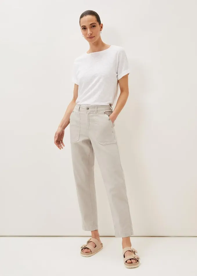Phase Eight Sharon Chino Trousers Stone Women Trousers