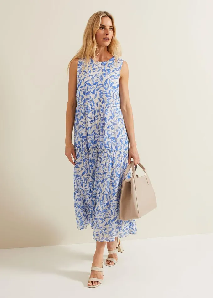 Phase Eight Sharron Sleeveless Midi Dress Navy Women Dresses