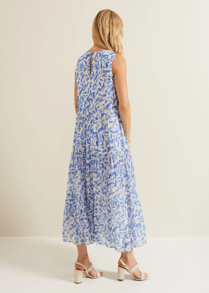 Phase Eight Sharron Sleeveless Midi Dress Navy Women Dresses