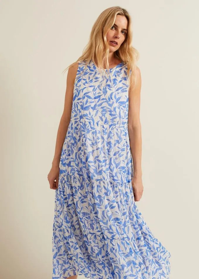 Phase Eight Sharron Sleeveless Midi Dress Navy Women Dresses