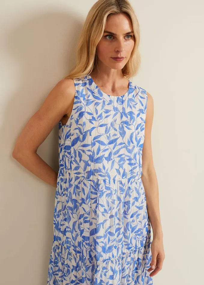 Phase Eight Sharron Sleeveless Midi Dress Navy Women Dresses