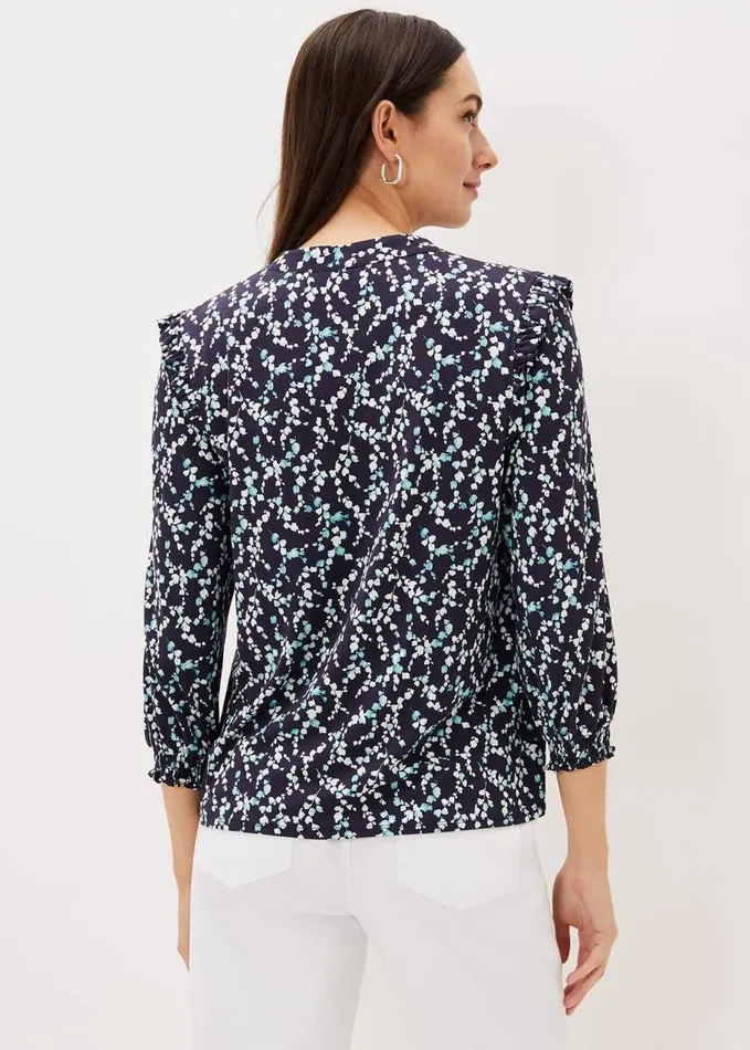 Phase Eight Shay Floral Top Navymulti Women Tops and TShirts