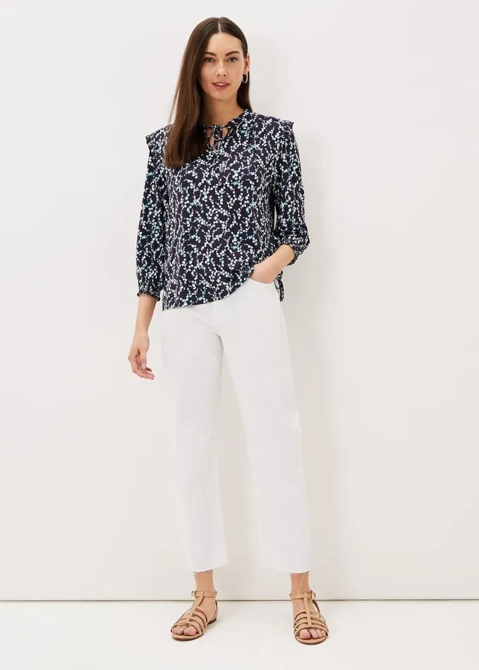 Phase Eight Shay Floral Top Navymulti Women Tops and TShirts
