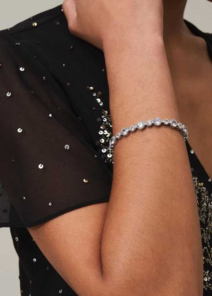 Phase Eight Silver Beaded Bracelet Silver Women Jewellery