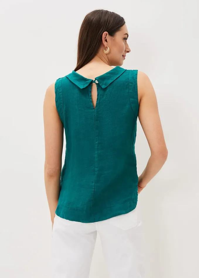 Phase Eight Sky Sleeveless Blouse Jade Women Shirts and Blouses