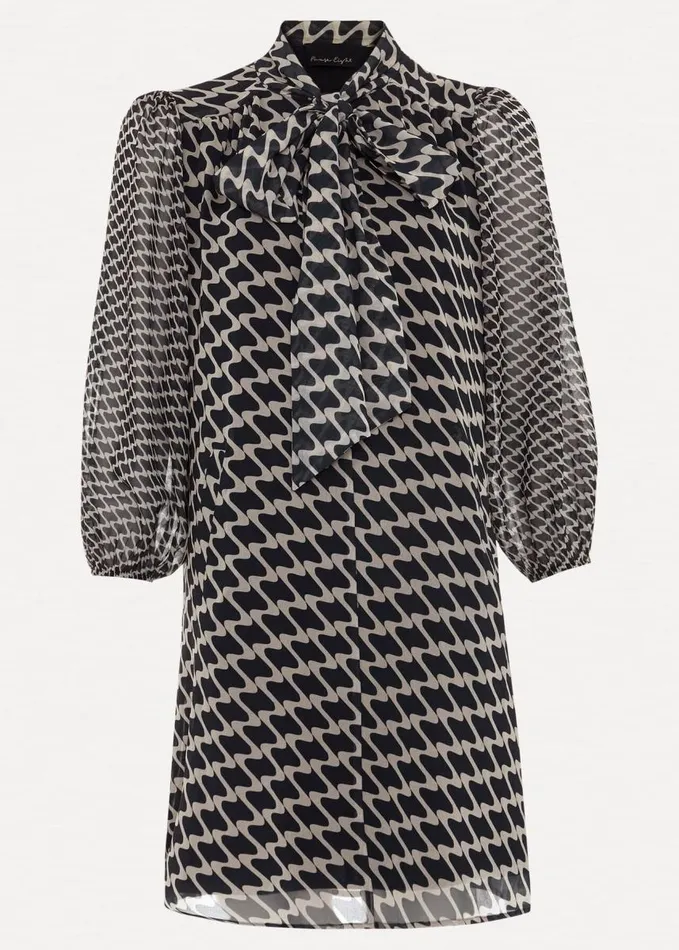 Phase Eight Suki Navy Geo Tunic Mini Dress Navy Women Dresses