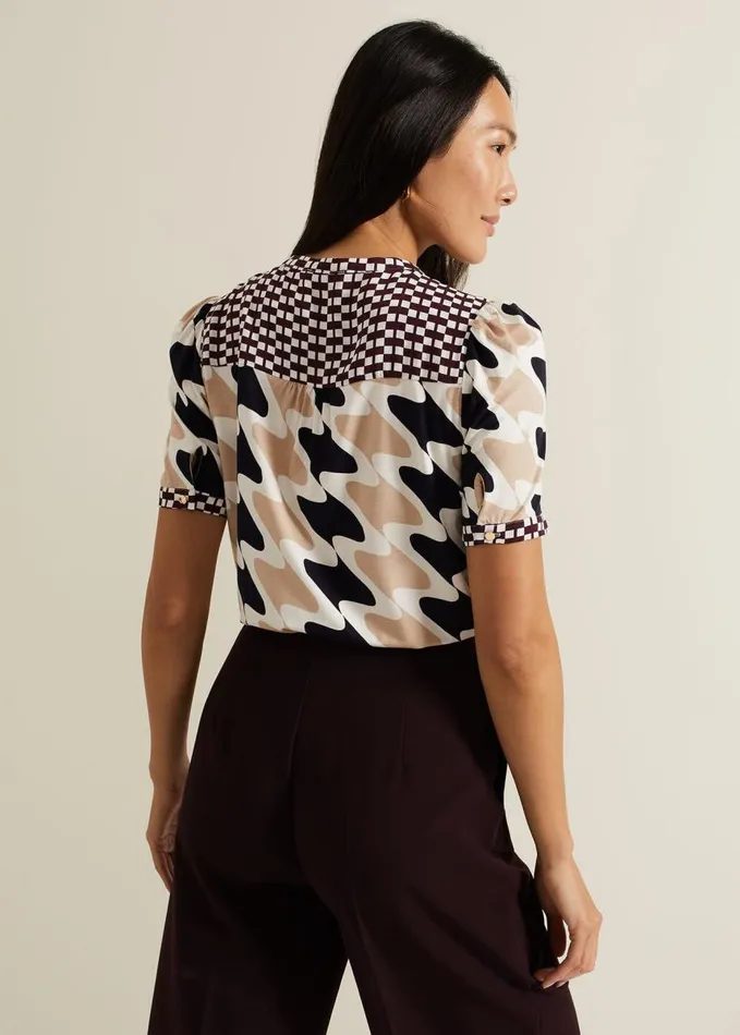 Phase Eight Suki Printed Jersey Top Multicoloured Women Tops and TShirts