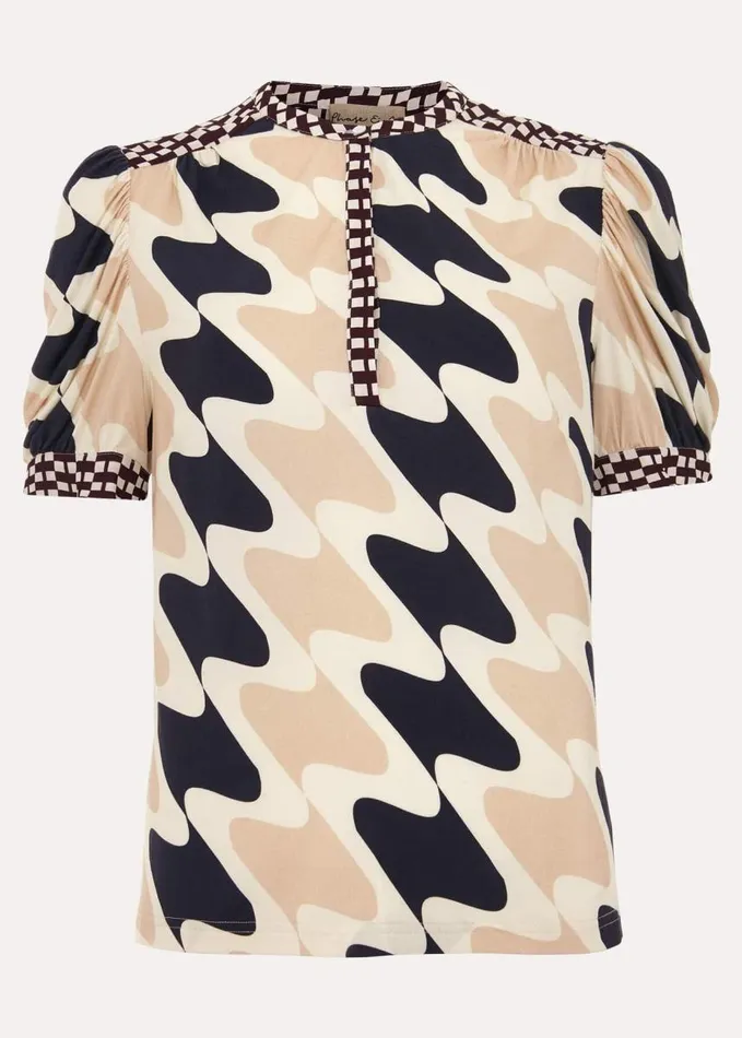 Phase Eight Suki Printed Jersey Top Multicoloured Women Tops and TShirts