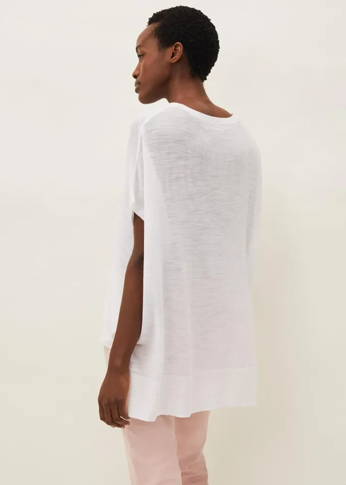 Phase Eight Sukie VNeck Knit Jumper Ivory Women Knitwear