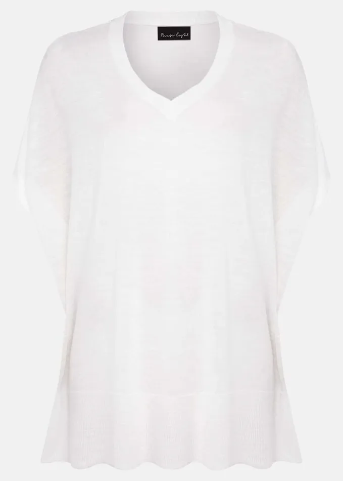 Phase Eight Sukie VNeck Knit Jumper Ivory Women Knitwear
