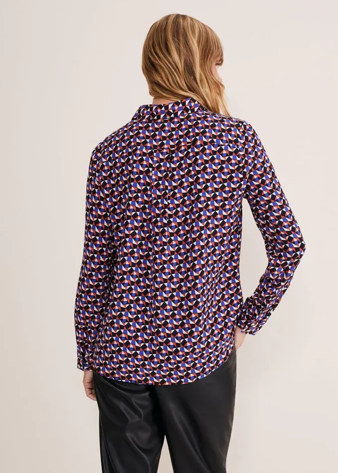Phase Eight Tanjina Geo Shirt Orangeblue Women Shirts and Blouses