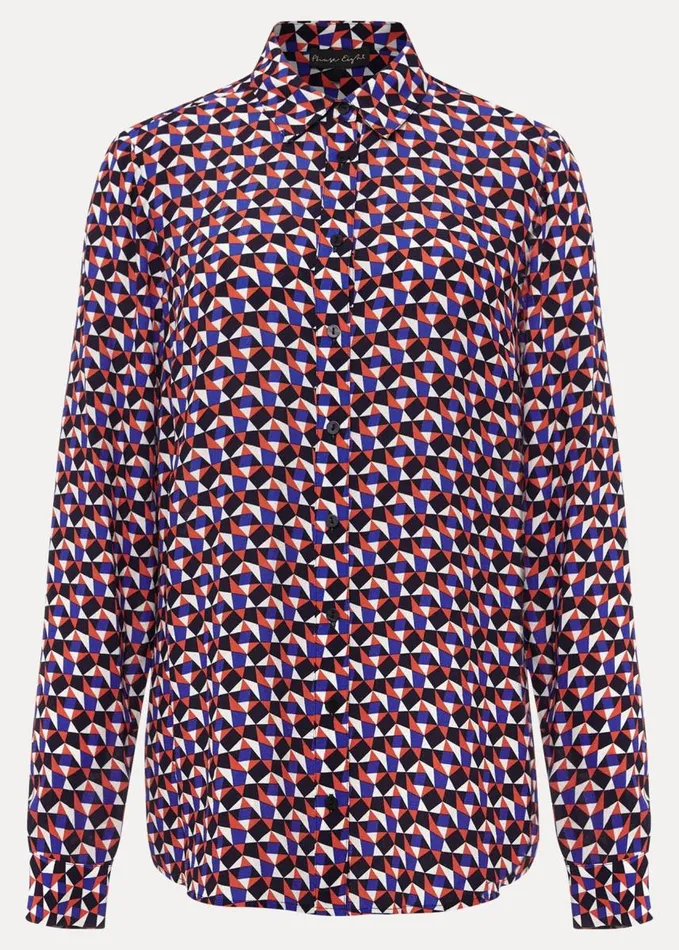 Phase Eight Tanjina Geo Shirt Orangeblue Women Shirts and Blouses