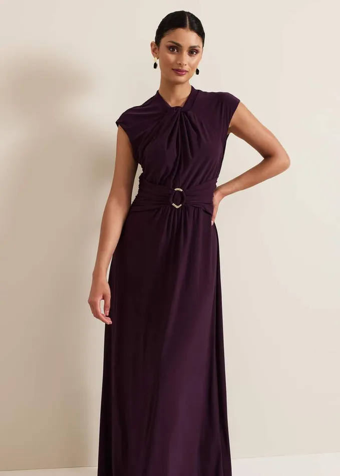 Phase Eight Tolly Burgundy Jersey Maxi Dress Burgundy Women Dresses