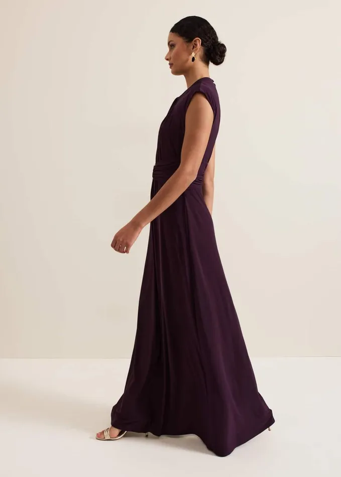 Phase Eight Tolly Burgundy Jersey Maxi Dress Burgundy Women Dresses