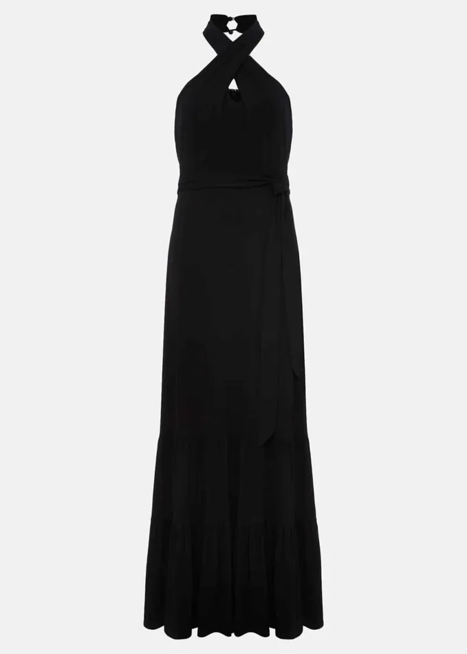 Phase Eight Valeria Jersey Halter Neck Dress Black Women Dresses