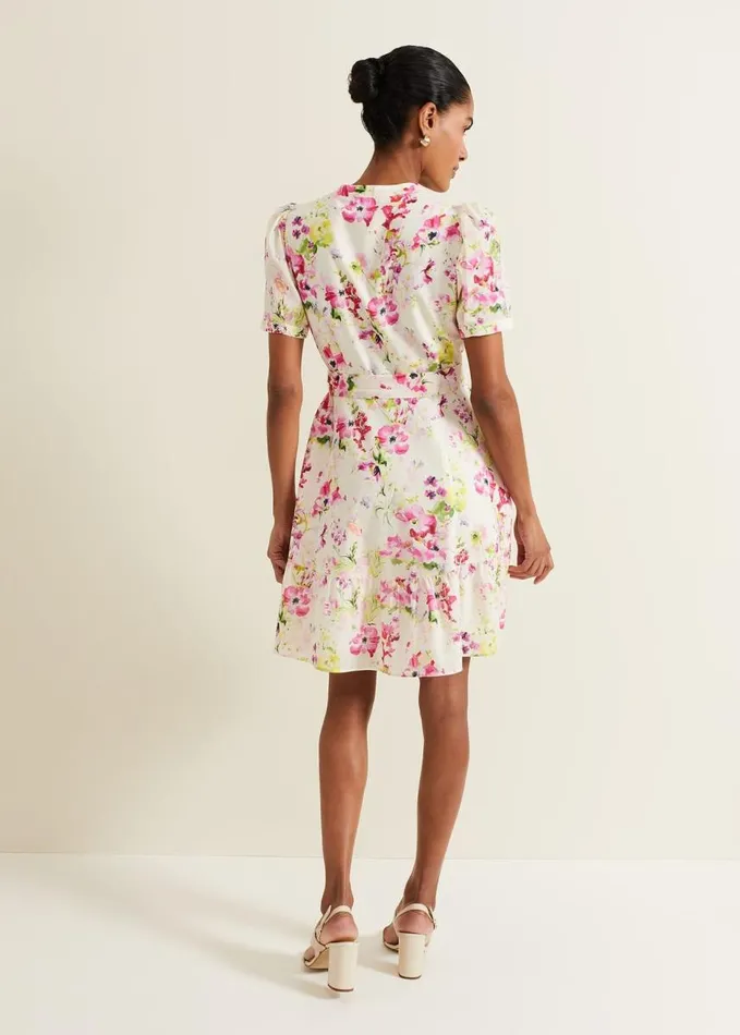 Phase Eight Velma Cotton Mini Dress Ivory Women Dresses