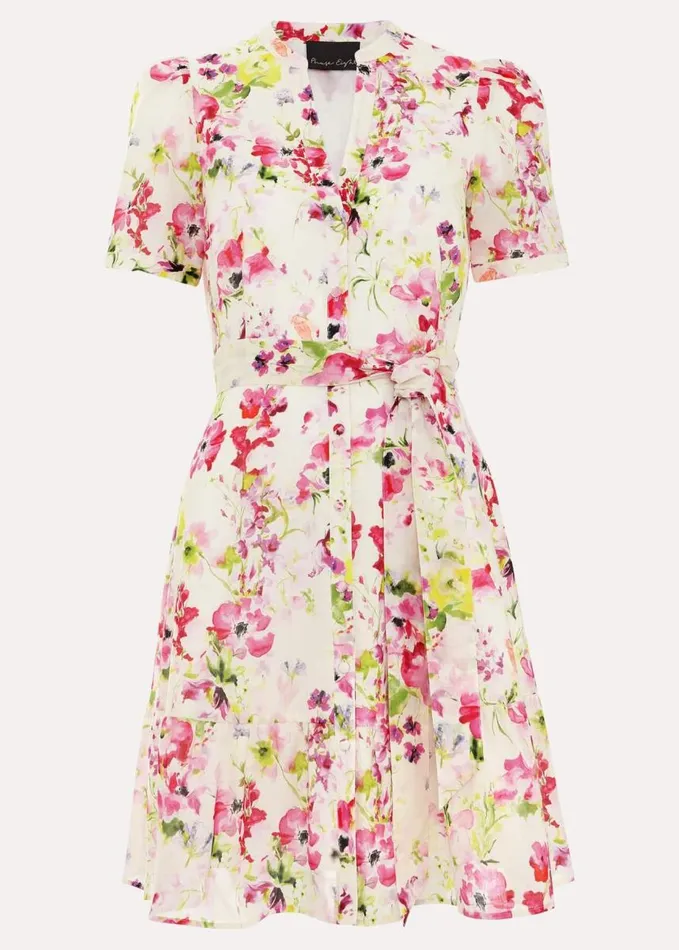 Phase Eight Velma Cotton Mini Dress Ivory Women Dresses