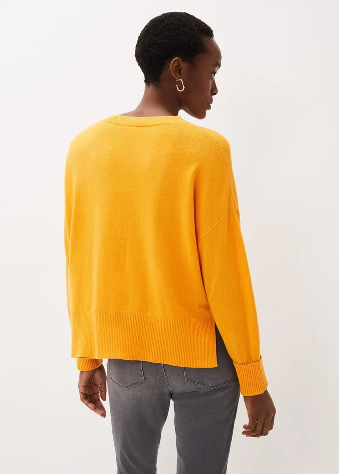 Phase Eight Yazin Boxy Knit Jumper Orange Women Knitwear