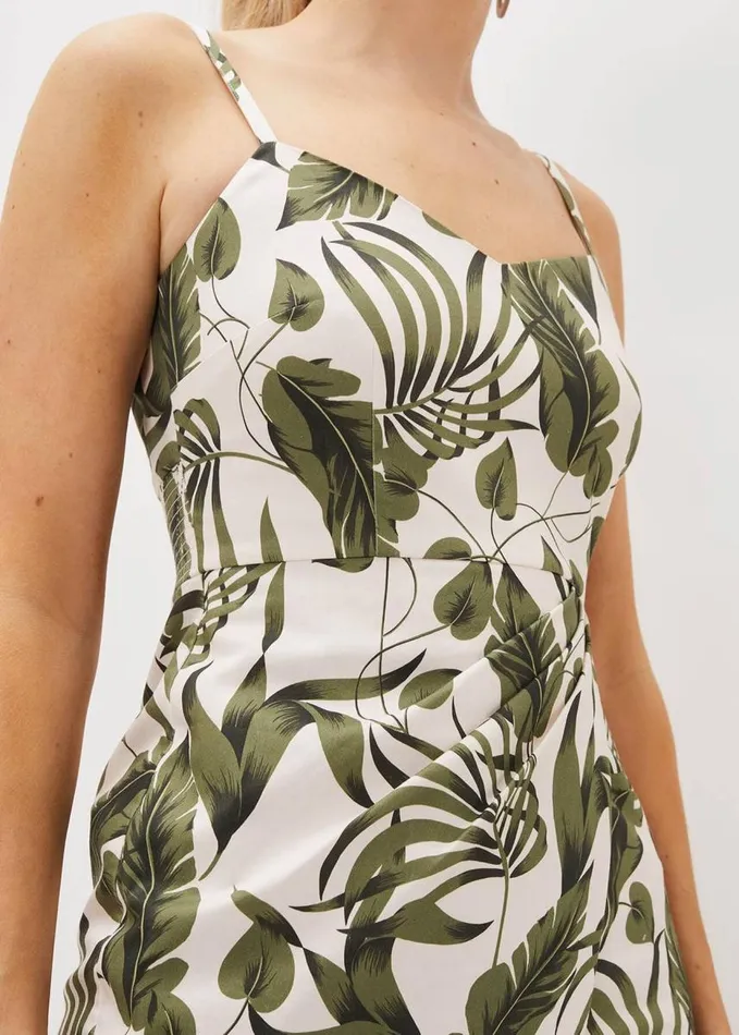 Phase Eight Yolanta Cotton Palm Print Midi Dress Ivorymulti Women Dresses
