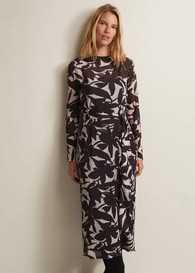 Phase Eight Yvonne Floral Midi Dress Black Multi Women Dresses