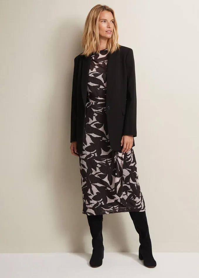Phase Eight Yvonne Floral Midi Dress Black Multi Women Dresses