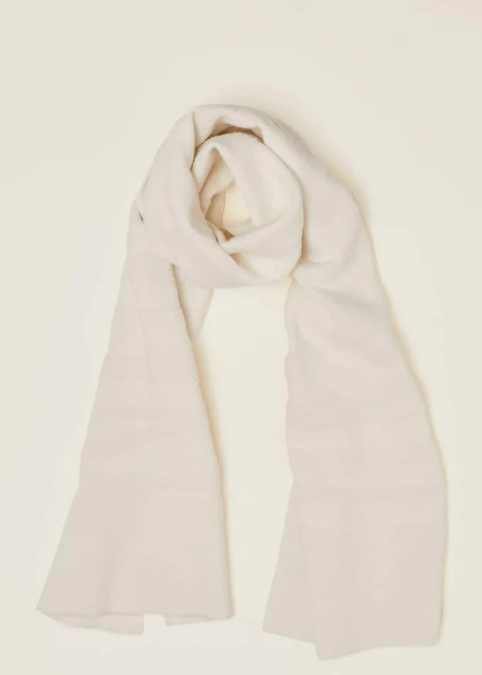 Phase Eight Zeny Zebra Jacquard Scarf Winter White Women Scarves