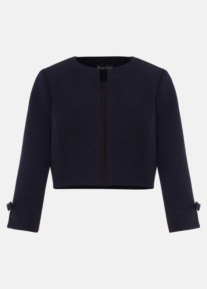 Phase Eight Zoelle Bow Jacket Navy Women Jackets