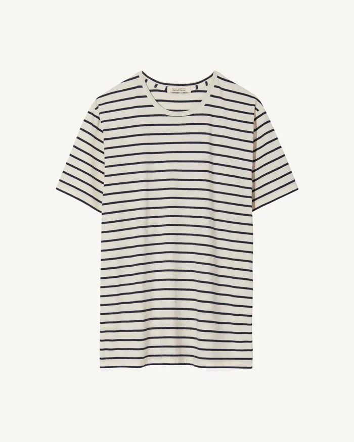 PIERRE TEE NavyIvory Stripe Tees Nili Lotan Men