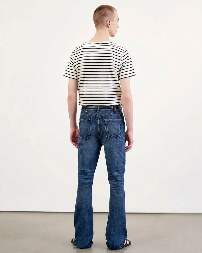 PIERRE TEE NavyIvory Stripe Tees Nili Lotan Men