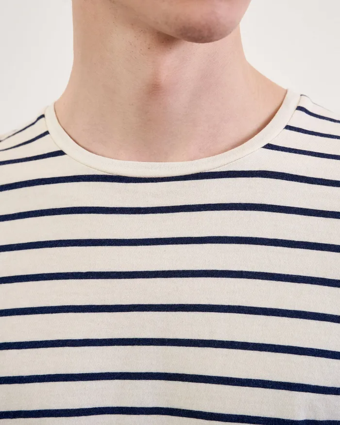 PIERRE TEE NavyIvory Stripe Tees Nili Lotan Men