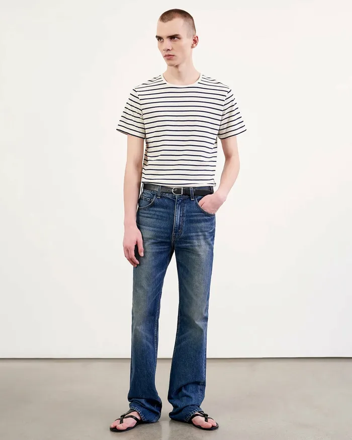 PIERRE TEE NavyIvory Stripe Tees Nili Lotan Men