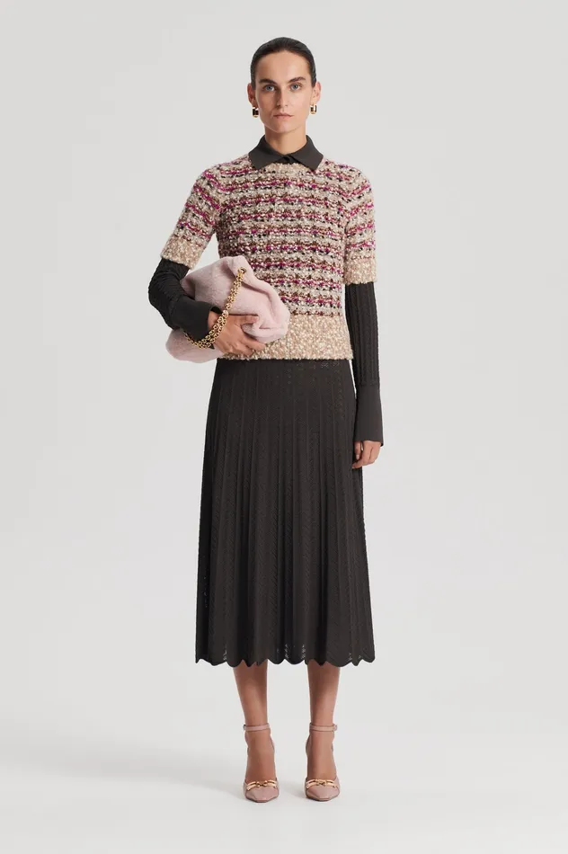 PLEAT LACE SKIRT JUNGLE Skirts Scanlan Theodore Women