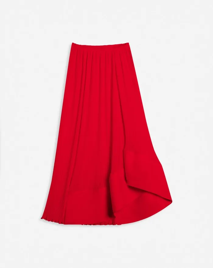Pleated Midi Skirt Flame Women Lanvin Skirts and Shorts