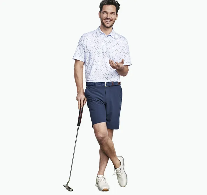 Polos and Tees XC4 Performance Polo Light Blue Skull Johnston and Murphy Men