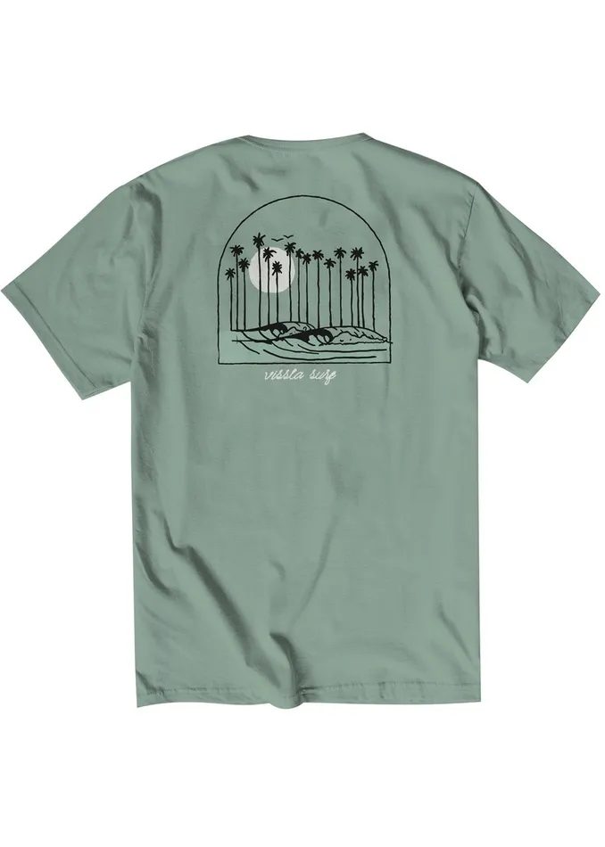 Premium Tees Men Vissla Out Front Organic Pkt Tee Jade