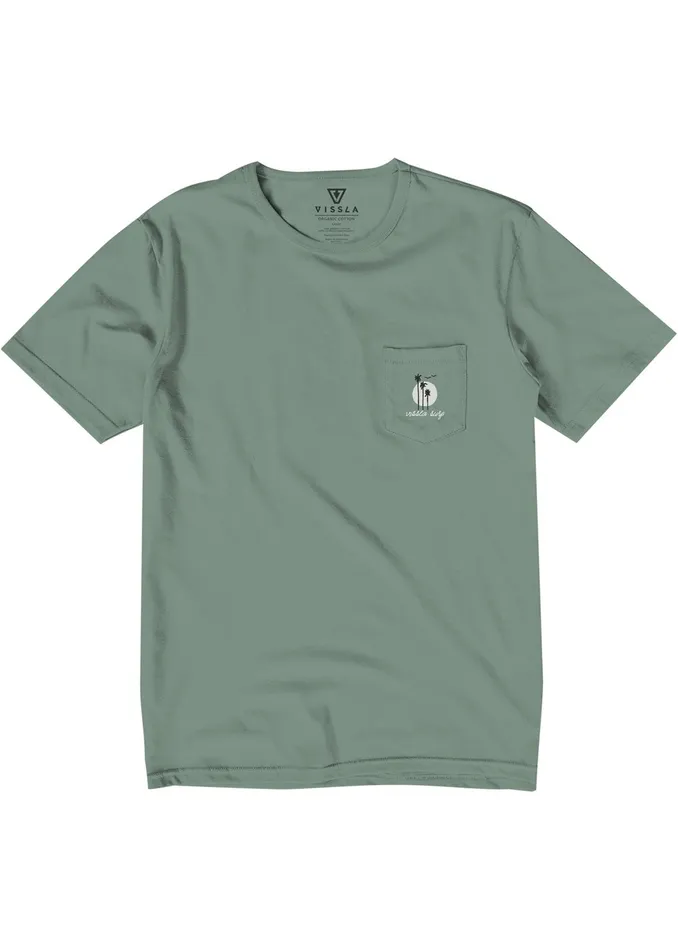 Premium Tees Men Vissla Out Front Organic Pkt Tee Jade