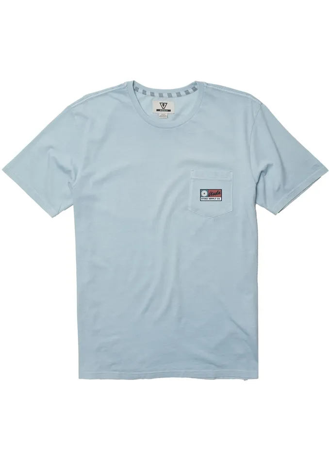 Premium Tees Vissla Men Hvac Ss Pkt Tee Ice Blue