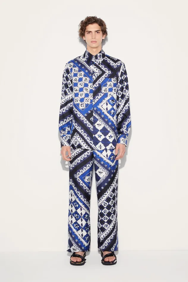 Ready To Wear Men PUCCI FestaPrint SilkTwill Shirt