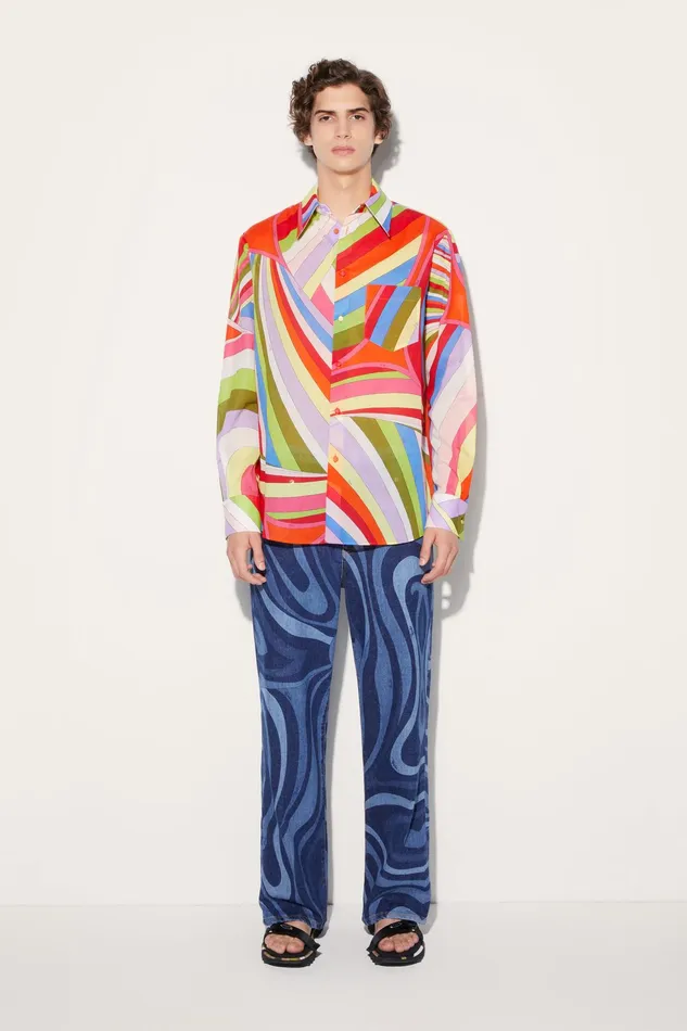 Ready To Wear Men PUCCI IridePrint Cotton Shirt