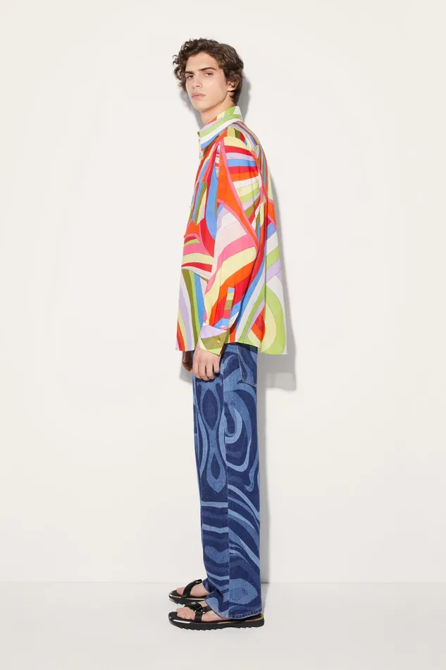Ready To Wear Men PUCCI IridePrint Cotton Shirt