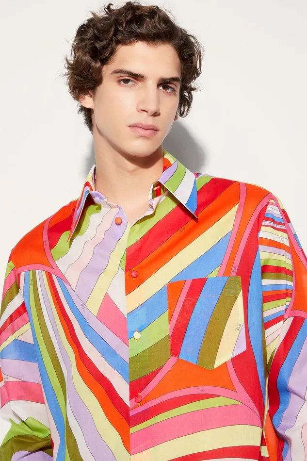 Ready To Wear Men PUCCI IridePrint Cotton Shirt