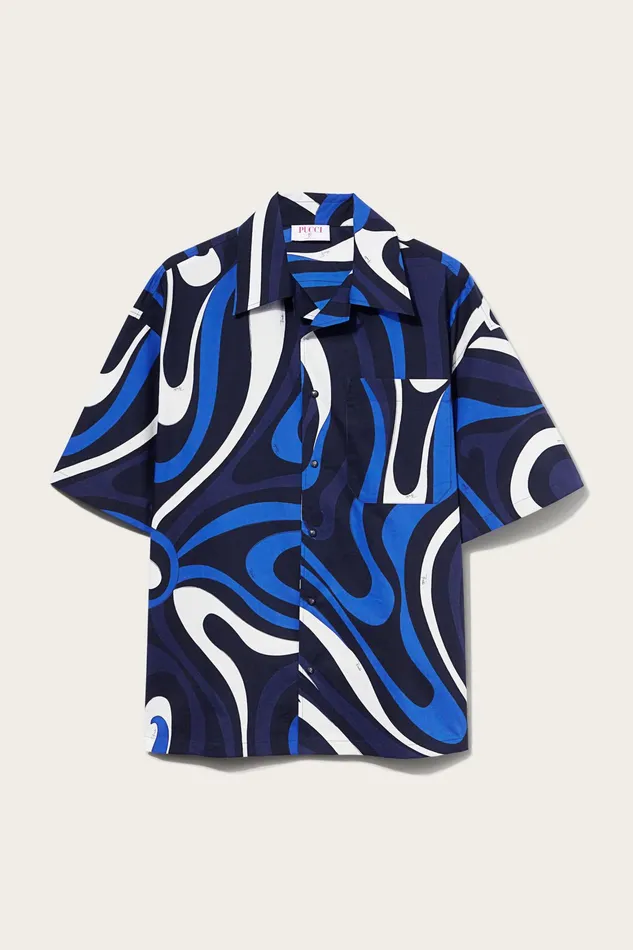 Ready To Wear Men PUCCI MarmoPrint Cotton Shirt