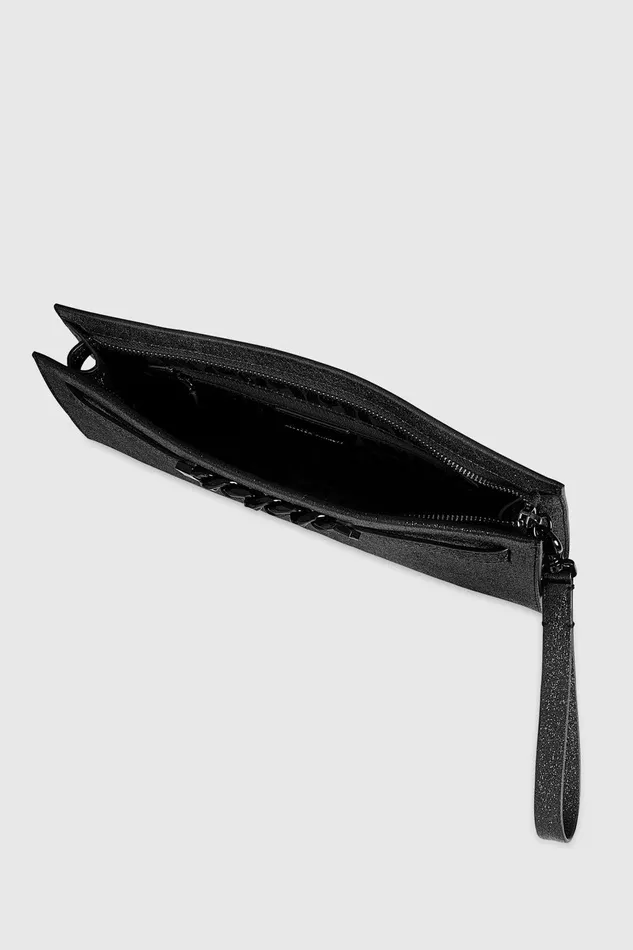 Rebecca Minkoff Curb Link Clutch Black Women Clutches
