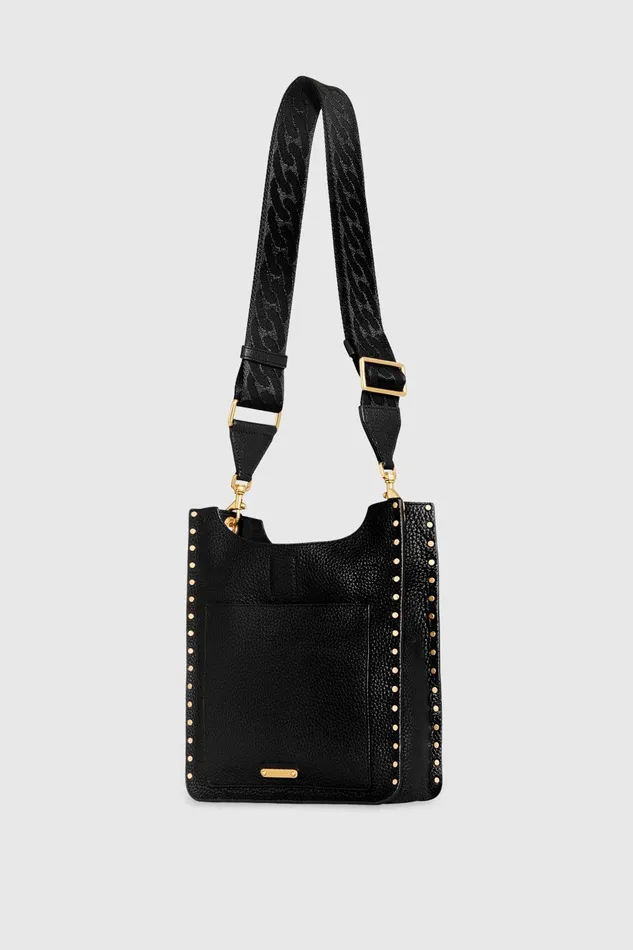 Rebecca Minkoff Darren Medium Feed Black Women Shoulder Bags