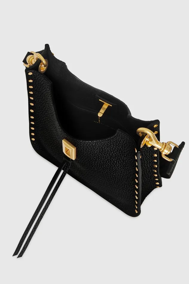 Rebecca Minkoff Darren Mini Feed Black Women Shoulder Bags