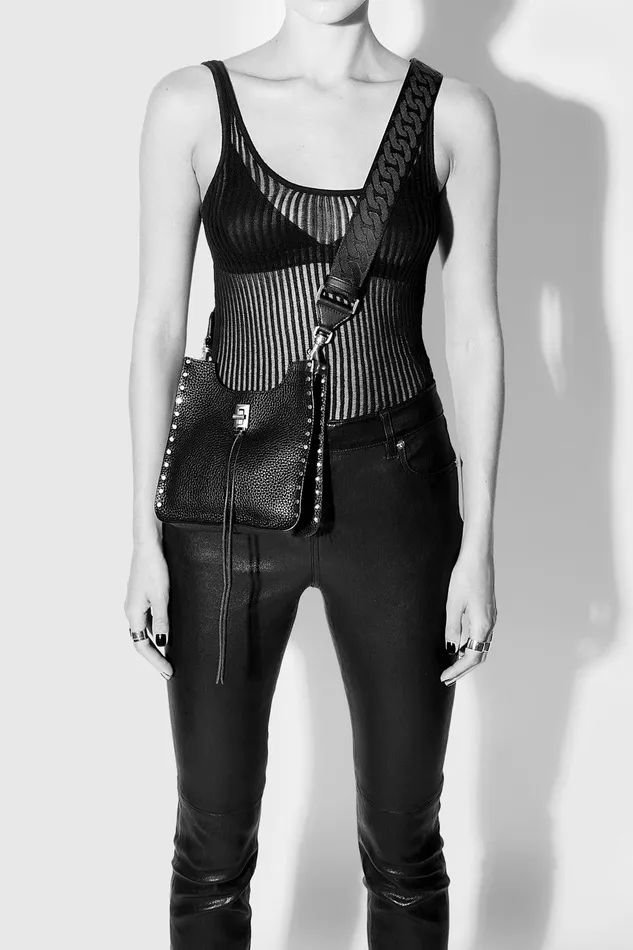 Rebecca Minkoff Darren Mini Feed Black Women Shoulder Bags